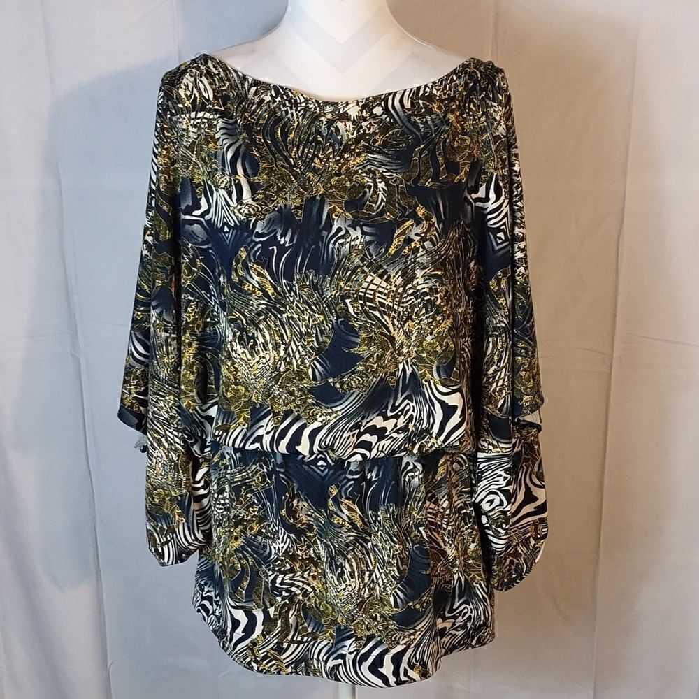 Abstract Animal Print Mini Dress/Cover-up - Picture 5 of 5